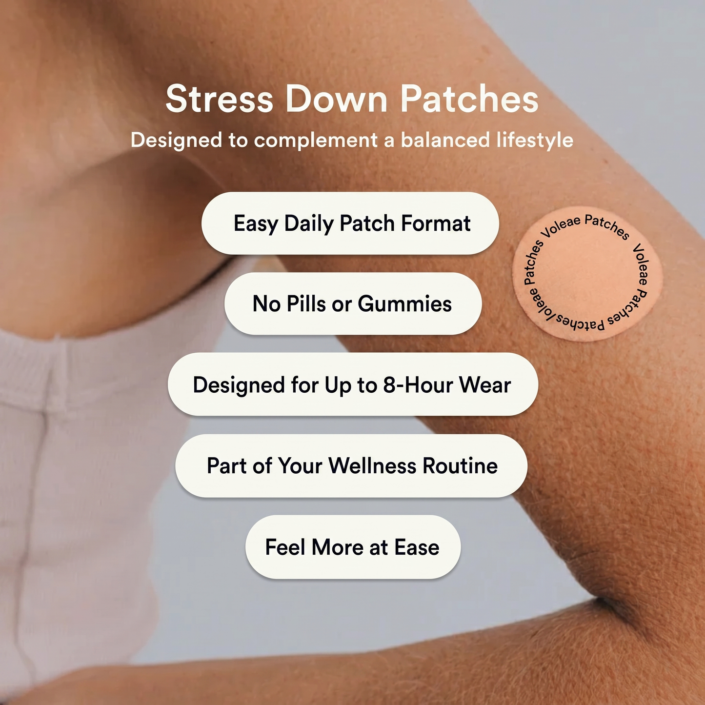 Voleae Stress Down Patches